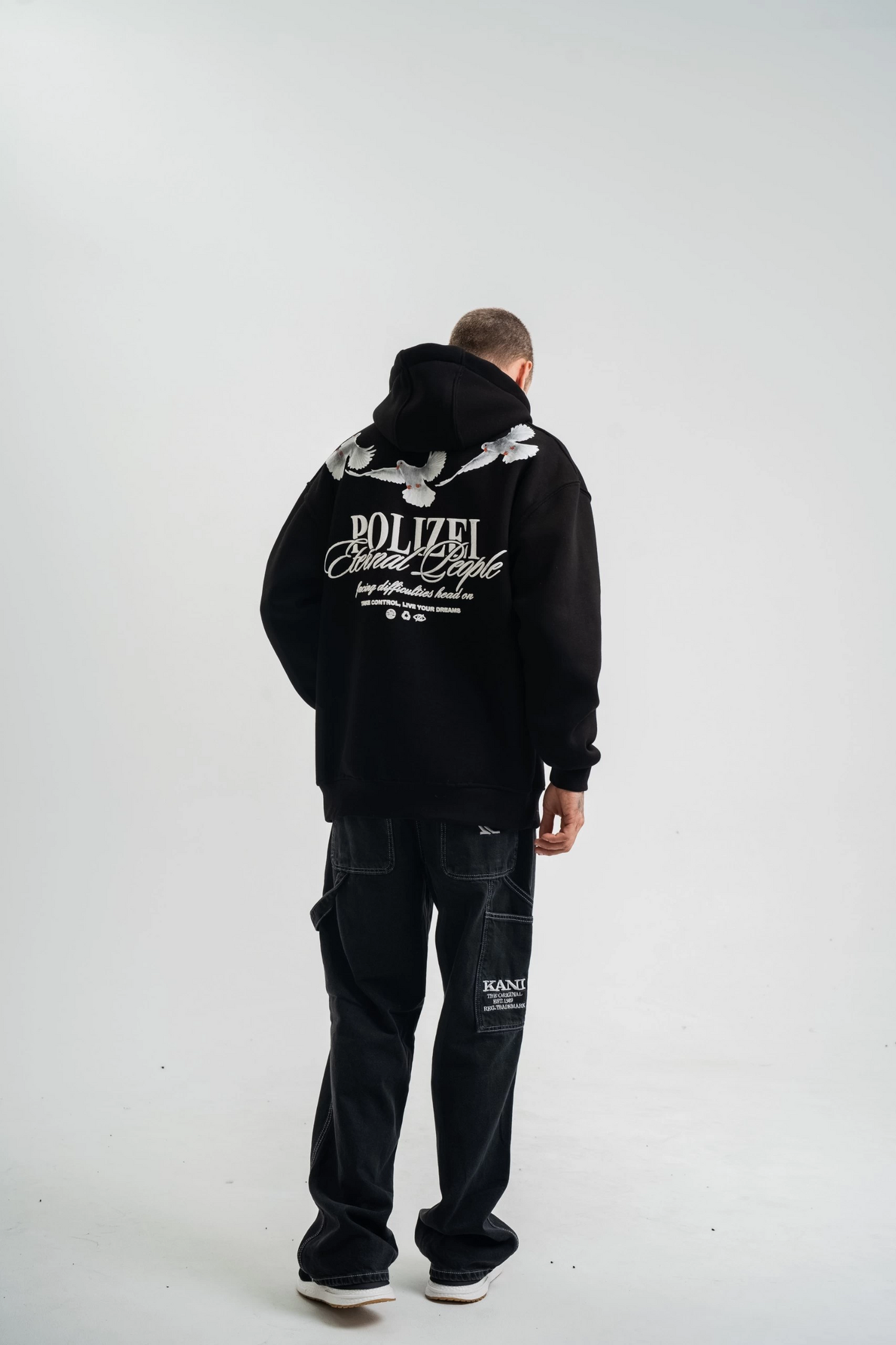 Uzun Kol Bisiklet Yaka Yıkamalı SweatShirt - Siyah -